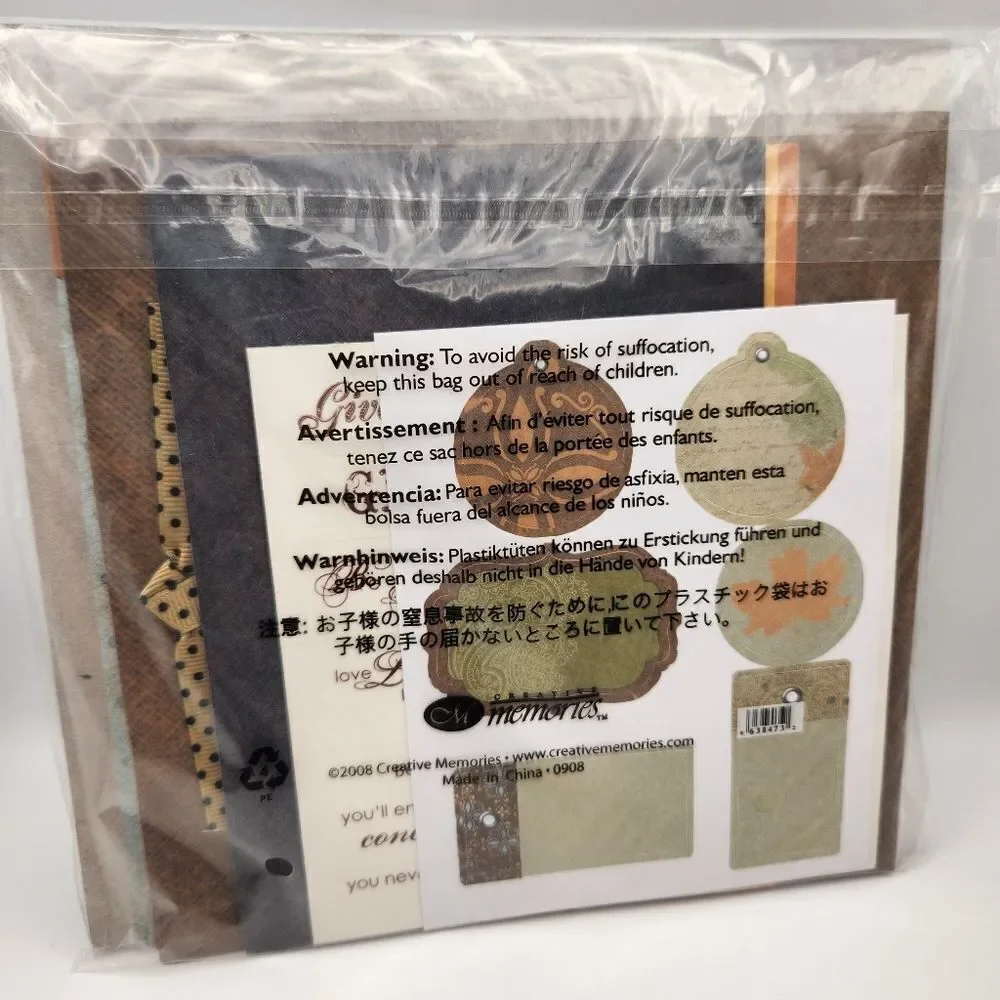 Creative Memories Paper Album Kit Give Thanks Theme 2008 Scrapbooking Crafting